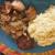 Recette de cuisine : Polenta accompagné de ses champignons et steack haché